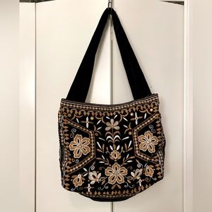 Free People Vic Velvet Slouchy Tote
